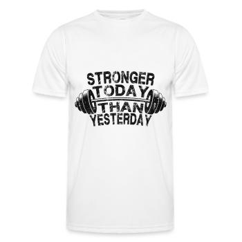 Fitness motivation - Men's Functional T-Shirt - white - Front - AI Model Male 178 dark (178cm)