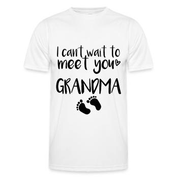 Grand-mère Bébé - T-shirt sport Homme - blanc - Devant - AI Model Male 178 dark (178cm)