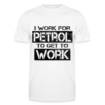 Prix de l’essence - T-shirt sport Homme - blanc - Devant - AI Model Male 178 dark (178cm)