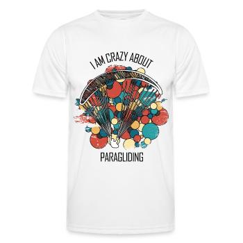 Parapente Gleitschirm Paragleiter Parapente - T-shirt sport Homme - blanc - Devant - AI Model Male 178 dark (178cm)