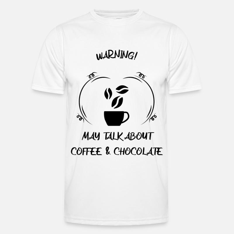 Coffee, espresso, coffee & chocolate - Men's Functional T-Shirt - white