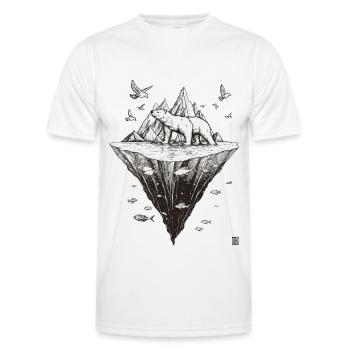 Polar bear - Men's Functional T-Shirt - white - Front - AI Model Male 178 dark (178cm)