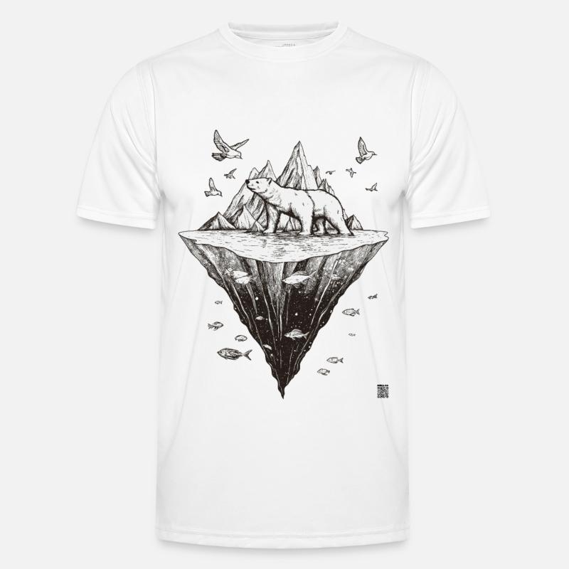 Ours blanc T-shirt sport Homme