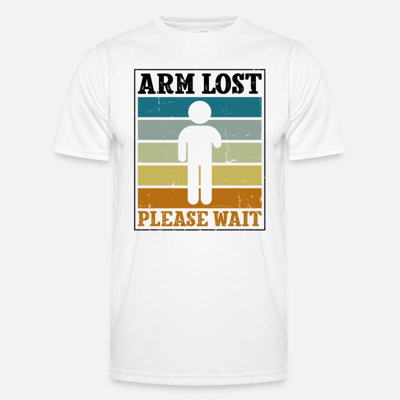 Arm Lost Please Wait - Männer Funktions-T-Shirt - Weiß