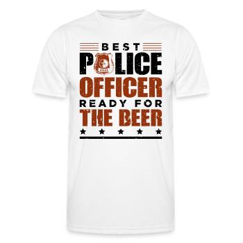 Polizei Polizist Polizeibeamte - Männer Funktions-T-Shirt - Weiß - Vorne - AI Model Male 178 dark (178cm)