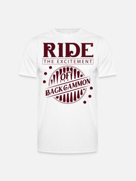 Backgammon Spiel - Männer Funktions-T-Shirt - Weiß