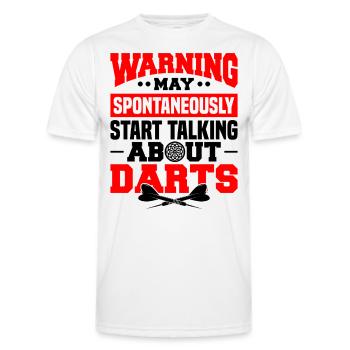 Dart Dartspieler Dartspiel Herren - Männer Funktions-T-Shirt - Weiß - Vorne - AI Model Male 178 dark (178cm)