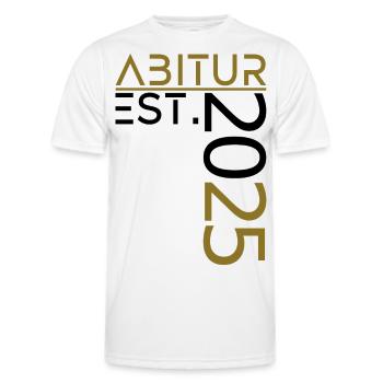 Abitur Est. 2025 - Männer Funktions-T-Shirt - Weiß - Vorne - AI Model Male 178 dark (178cm)