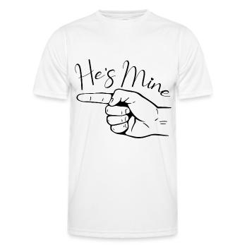 Valentijnsdag Zijne Haar Koppels - Functioneel T-shirt voor mannen - wit - Voor - AI Model Male 178 dark (178cm)