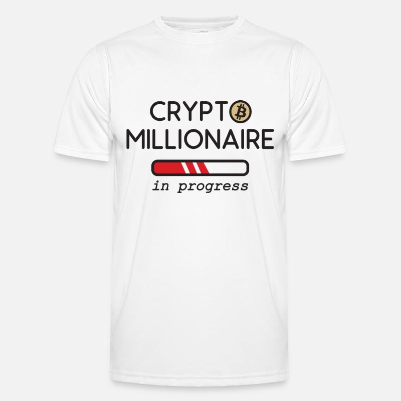 Crypto Millionaire in progress - Men's Functional T-Shirt - white