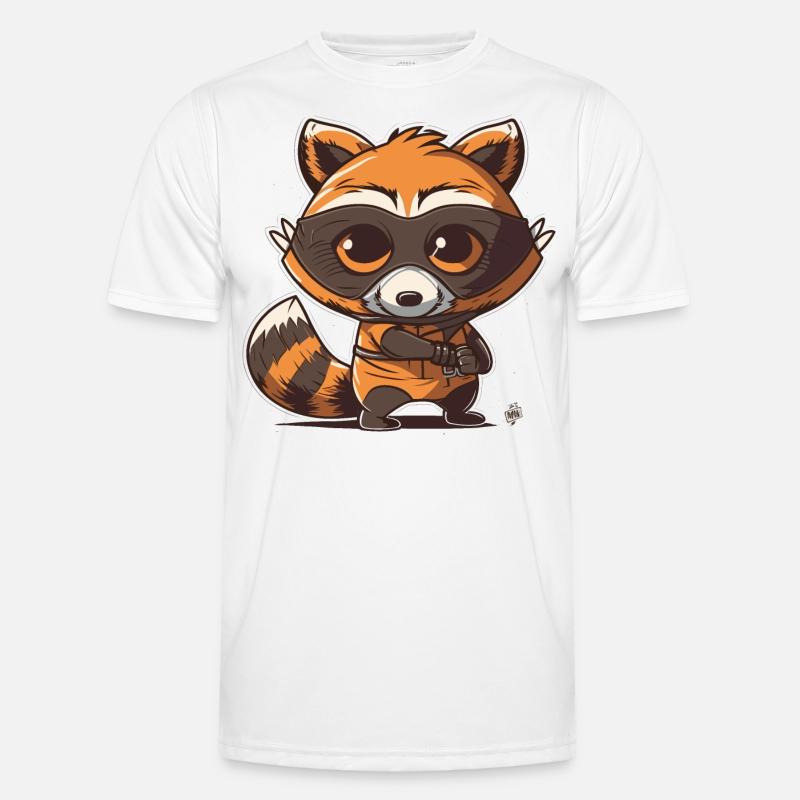 Whimsical Rascal: A Playful Raccoon with a Bandit Men's Functional T-Shirt