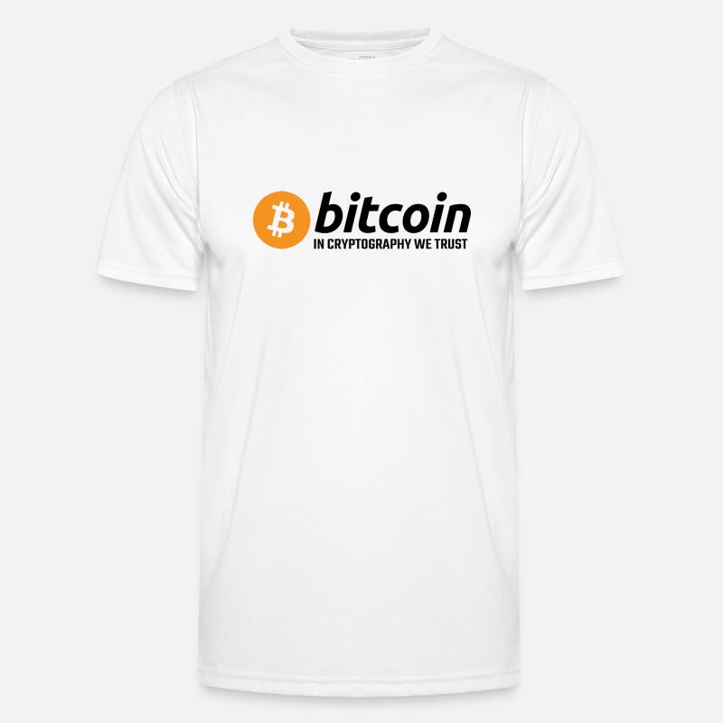 Bitcoin in Cryptography We Trust - Men's Functional T-Shirt - white