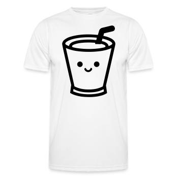 Kaffeebecher - Männer Funktions-T-Shirt - Weiß - Vorne - AI Model Male 178 dark (178cm)