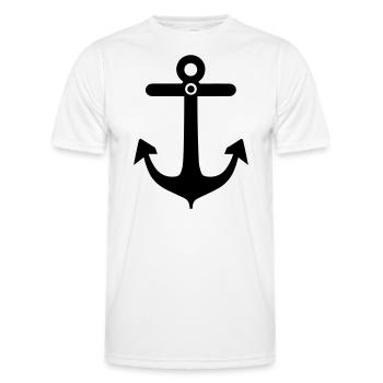 Anker - Männer Funktions-T-Shirt - Weiß - Vorne - AI Model Male 178 dark (178cm)