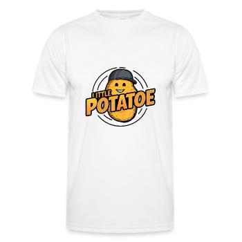 Funny Potato with Baseball Cap Vegan Vegetarian - Men's Functional T-Shirt - white - Front - AI Model Male 178 dark (178cm)