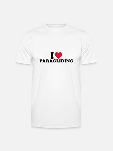 Paragliding - Männer Funktions-T-Shirt - Weiß