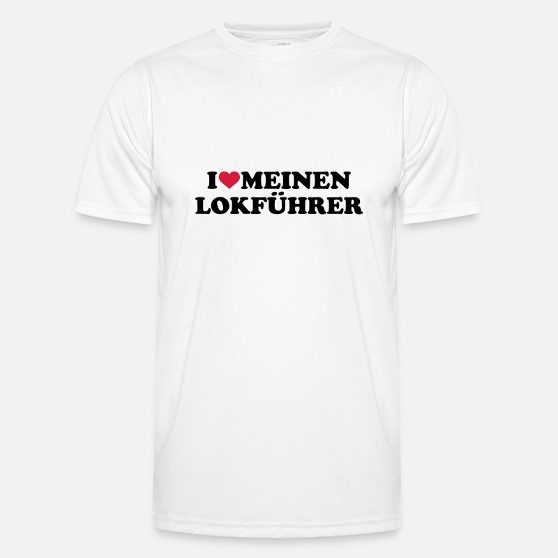 Lokführer - Männer Funktions-T-Shirt - Weiß