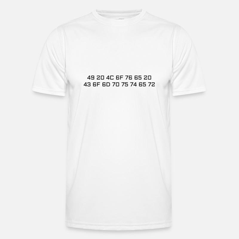 I Love Computer (ASCII HEX) Men's Functional T-Shirt