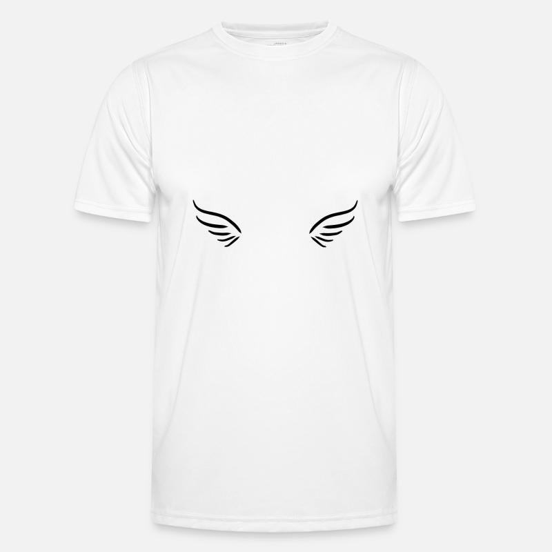 two wing angels fly symbol protect Men's Functional T-Shirt