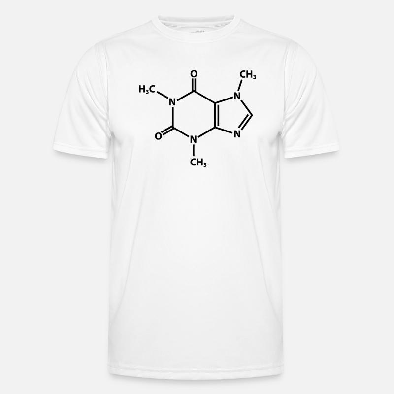 Koffein-Molekül Männer Funktions-T-Shirt