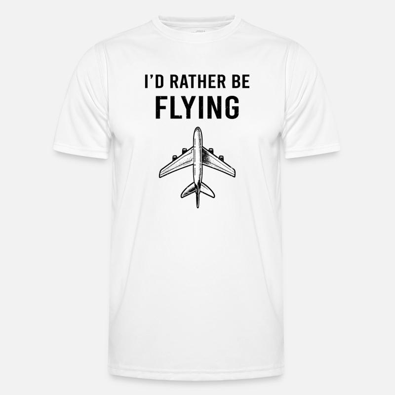 Pilot I'd Rather Be Flying Men's Functional T-Shirt