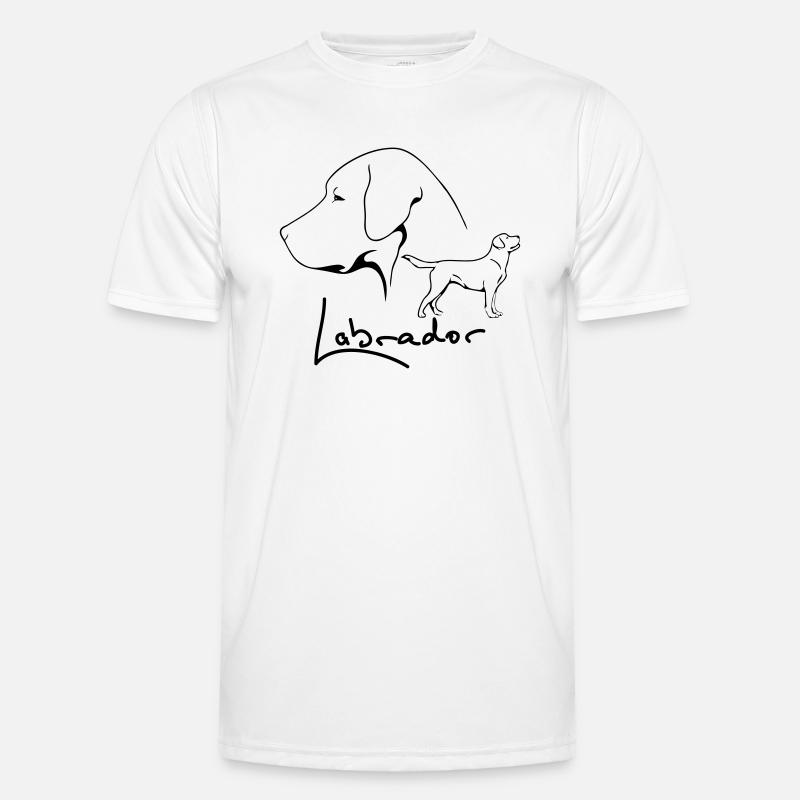 LABRADOR Profil WILSIGNS Hunde Hund Geschenkidee - Männer Funktions-T-Shirt - Weiß