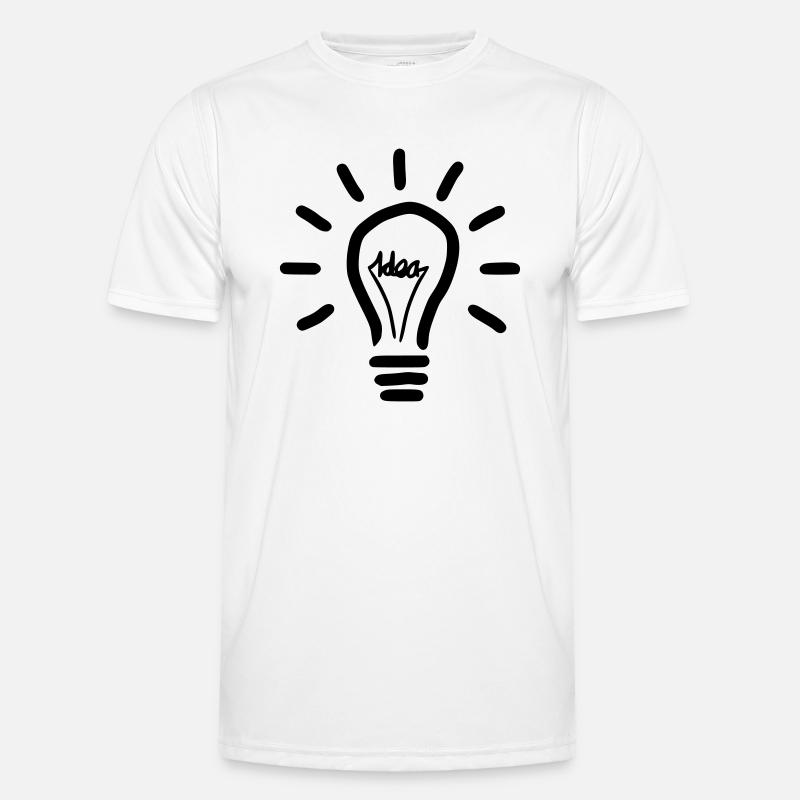 Light Bulb Idea Wire Font - Men's Functional T-Shirt - white