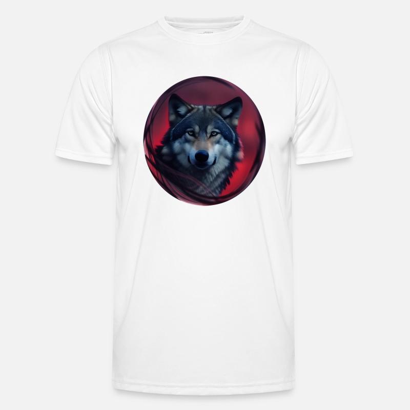 wolf - Men's Functional T-Shirt - white