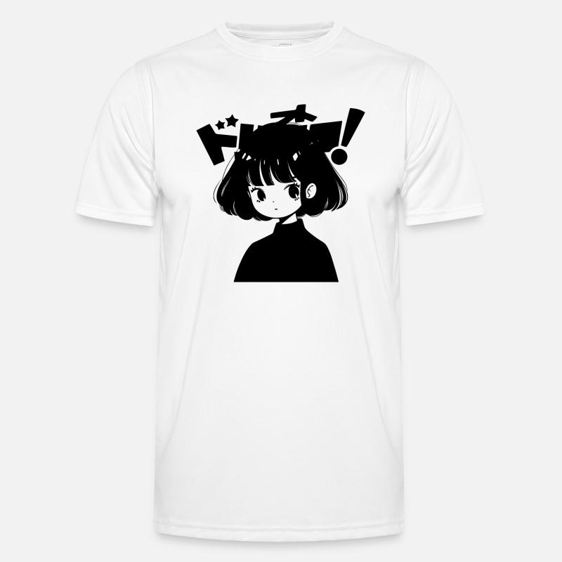 Mädchen japanisch Stil Comic - Männer Funktions-T-Shirt - Weiß