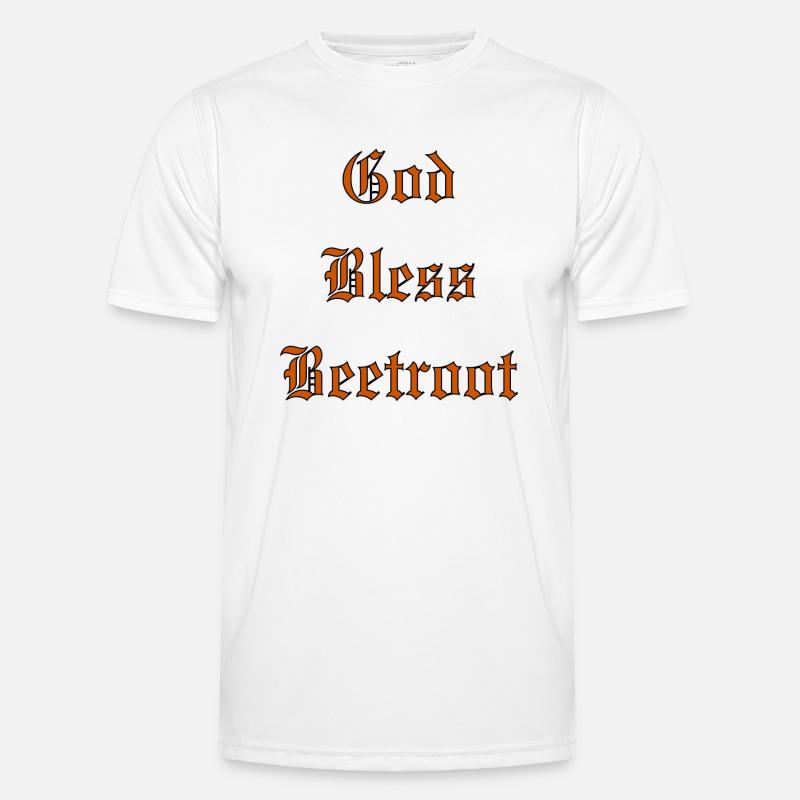 GodBlessBeetroot - Männer Funktions-T-Shirt - Weiß