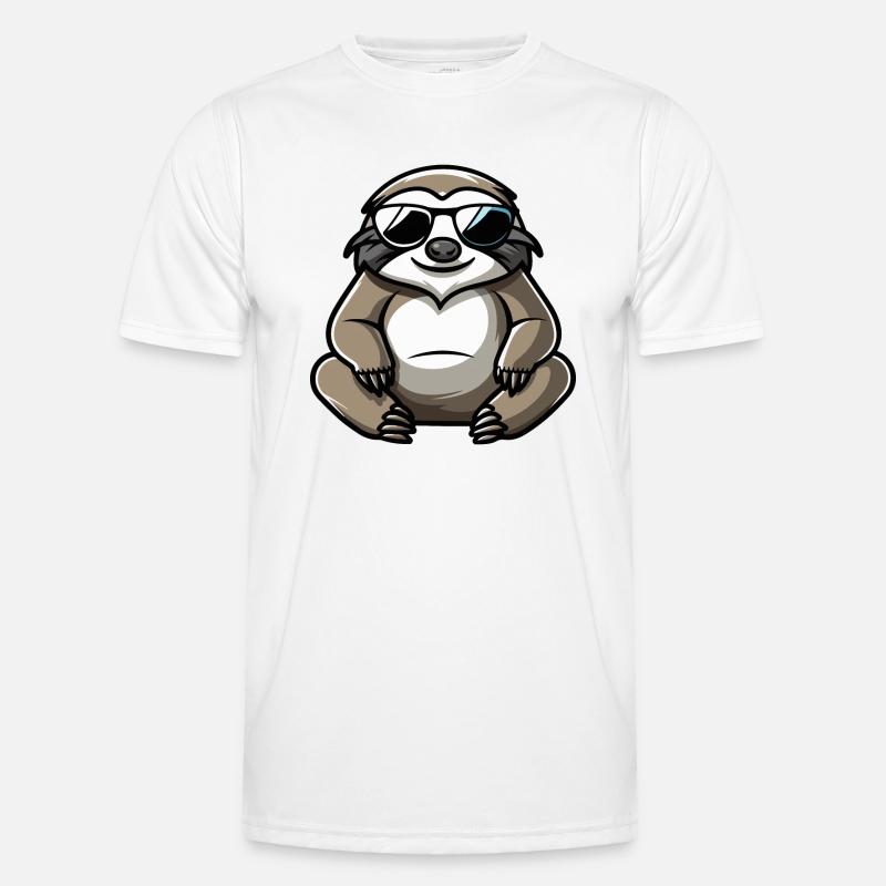 Sloth Comic Cool - Men's Functional T-Shirt - white