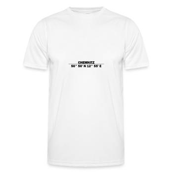 Chemnitz Coordinates - Men's Functional T-Shirt - white - Front - AI Model Male 178 dark (178cm)