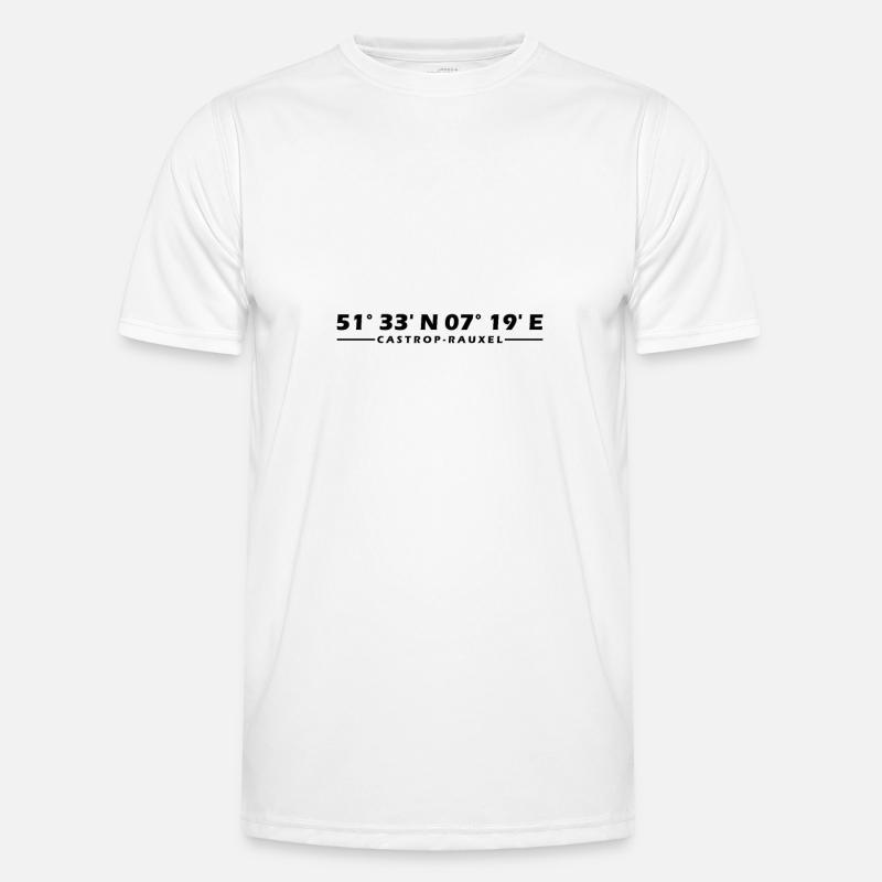 Castrop-Rauxel coordinates - Men's Functional T-Shirt - white