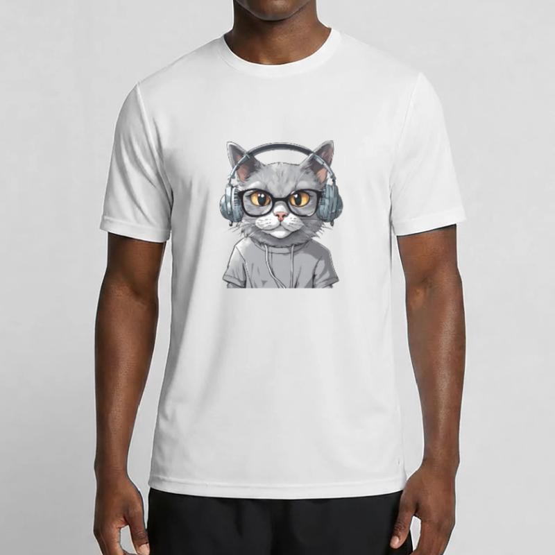 Grey Cat Web Developer Men's Functional T-Shirt