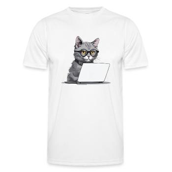 Schüler-Chat - Männer Funktions-T-Shirt - Weiß - Vorne - AI Model Male 178 dark (178cm)