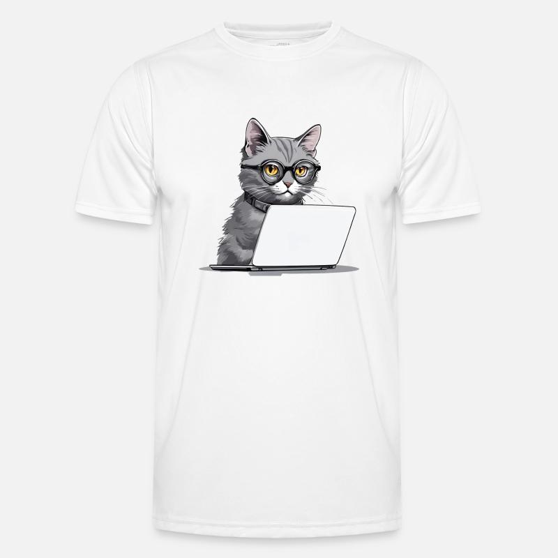 Chat étudiant T-shirt sport Homme