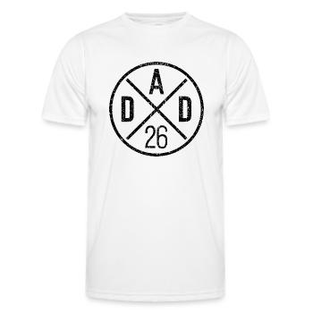 Dad 26 Vater Baby Papa 2026 Vatertagsgeschenk - Männer Funktions-T-Shirt - Weiß - Vorne - AI Model Male 178 dark (178cm)