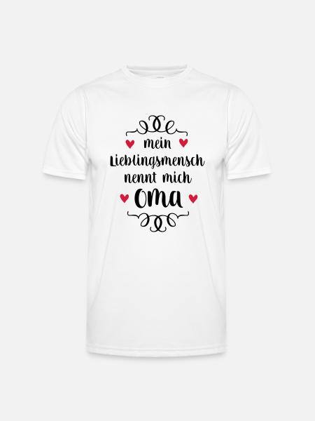 Oma - Männer Funktions-T-Shirt - Weiß