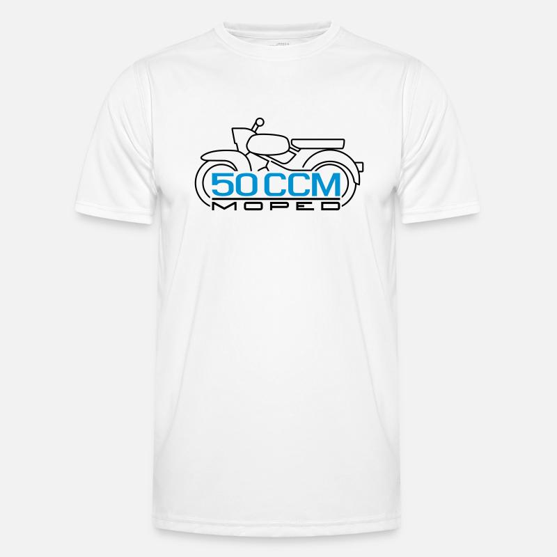 50cc Moped Sparrowhawk Hawk Emblem v.2 - Men's Functional T-Shirt - white