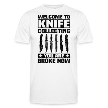 Knife collector - Men's Functional T-Shirt - white - Front - AI Model Male 178 dark (178cm)