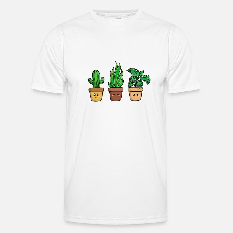 three cute plants - Men's Functional T-Shirt - white
