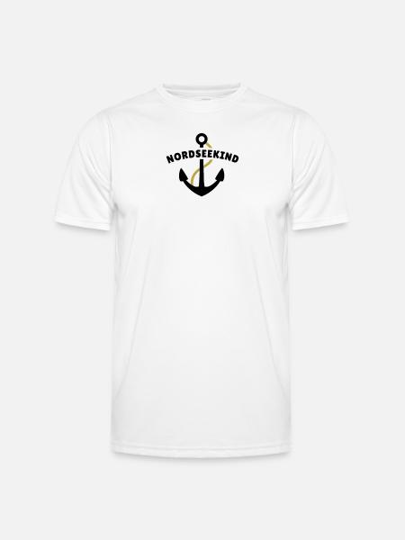 Nordseekind - Männer Funktions-T-Shirt - Weiß