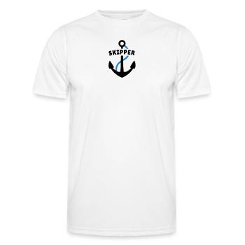 Skipper - Männer Funktions-T-Shirt - Weiß - Vorne - AI Model Male 178 dark (178cm)