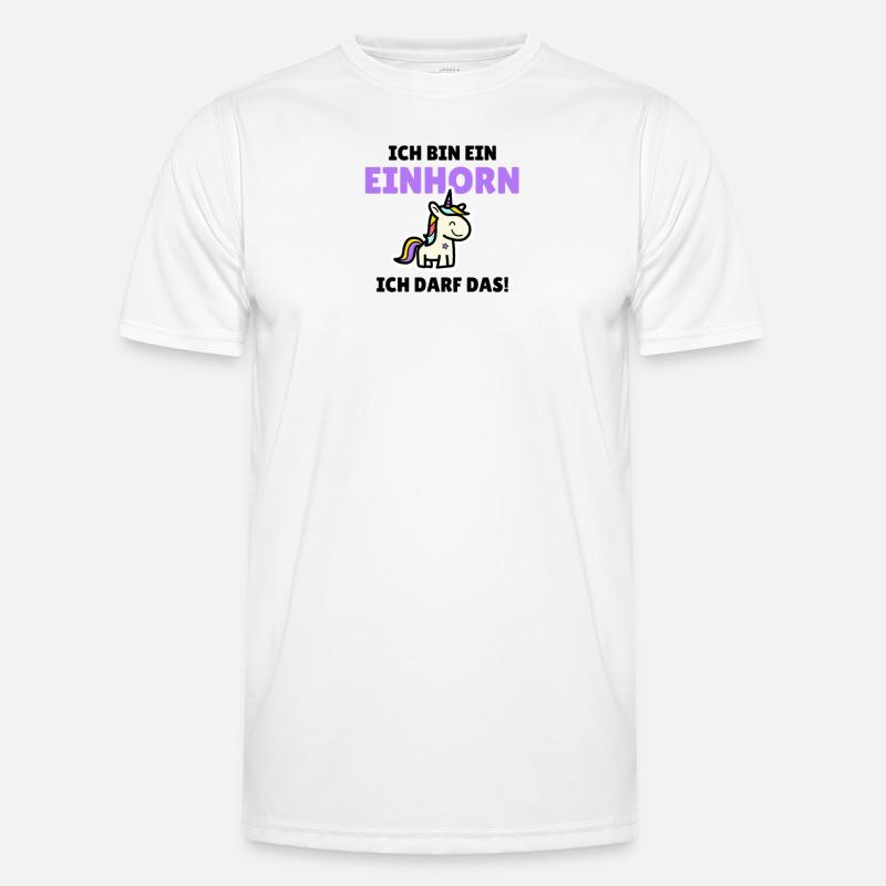 Ich bin ein Einhorn - ich darf das! Männer Funktions-T-Shirt