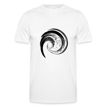 Rotated Shaft Whirlpool Formation - Men's Functional T-Shirt - white - Front - AI Model Male 178 dark (178cm)