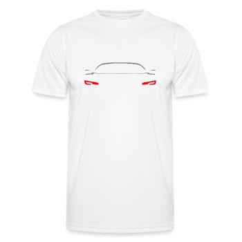 Car Sports Car Silhouette Design - Men's Functional T-Shirt - white - Front - AI Model Male 178 dark (178cm)