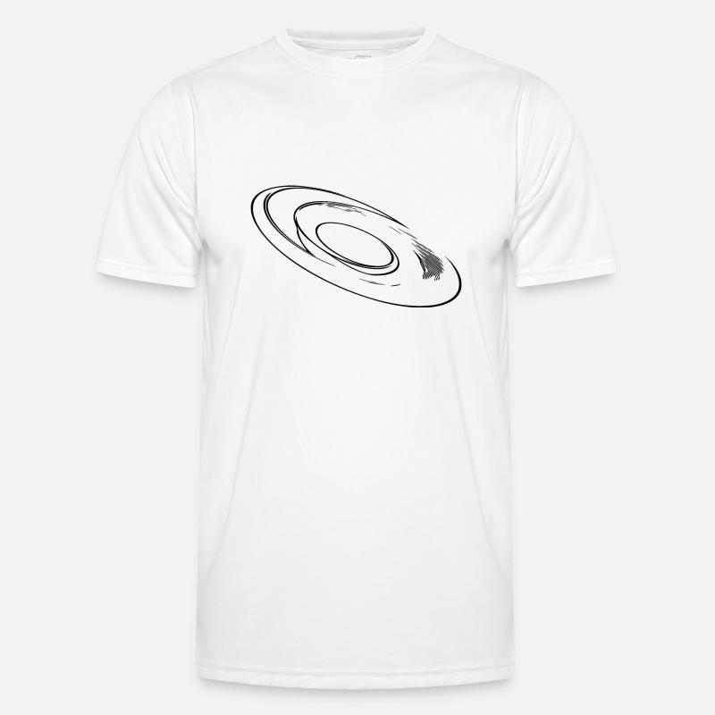 Geometric three-dimensional circular disk - Men's Functional T-Shirt - white