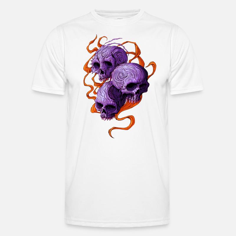 Indigo-Schädel Männer Funktions-T-Shirt