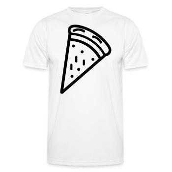part de pizza - T-shirt sport Homme - blanc - Devant - AI Model Male 178 dark (178cm)