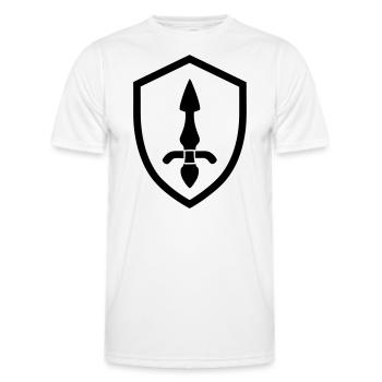 shield - Men's Functional T-Shirt - white - Front - AI Model Male 178 dark (178cm)